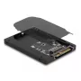 Obudowa SSD DeLOCK 63379 Czarna M.2 obsługa 1 dysku