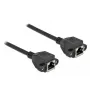 Kabel przedłużający sieciowy DeLOCK Kat.6A 25 cm Czarny