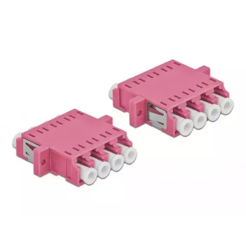 Adapter światłowodowy DELOCK LC female na LC female OM3 duplex (2 szt.)