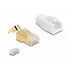 Kabel sieciowy DeLOCK RJ45 Wtyk modułowy 25 szt. zestaw Kat.7 Złoty Biały