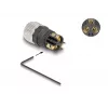 Delock złącze M8 A-kodowane 3-pinowe żeńskie połączenie śrubowe