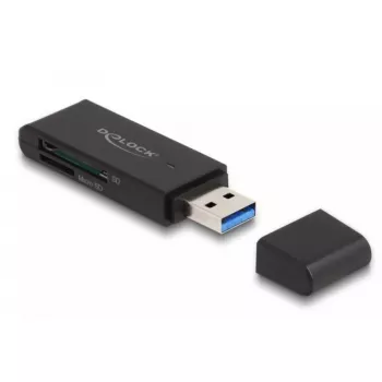 Czytnik kart DeLOCK 91002 USB Czarny MicroSD SD SDHC SDXC 5000 Mbit/s