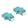Adapter światłowodowy DELOCK LC żeński–żeński OM3 duplex (opakowanie 2 szt.)