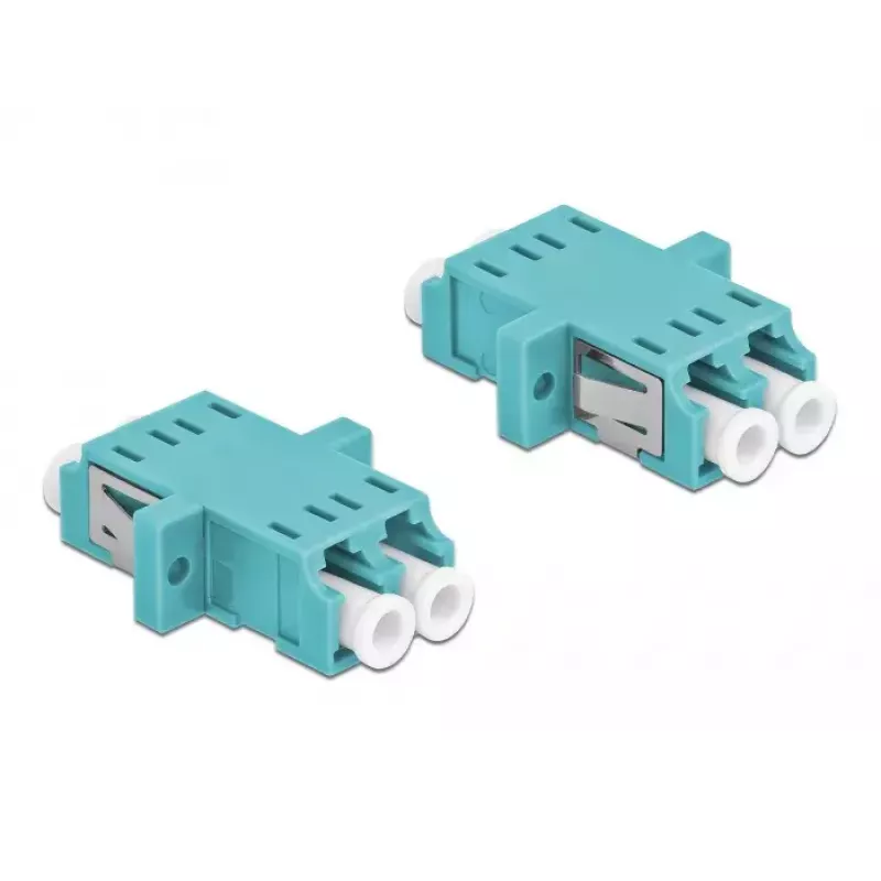 Adapter światłowodowy DELOCK LC żeński–żeński OM3 duplex (opakowanie 2 szt.)