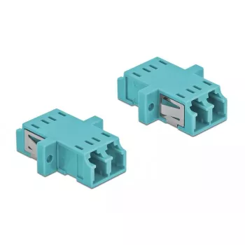 Adapter światłowodowy DELOCK LC żeński–żeński OM3 duplex (opakowanie 2 szt.)