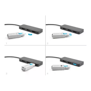 Zestaw blokad portu HDMI DeLOCK 4 sztuki + narzędzie blokujące porty HDMI żeńskie