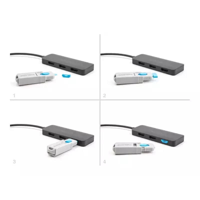 Zestaw blokad portu HDMI DeLOCK 4 sztuki + narzędzie blokujące porty HDMI żeńskie