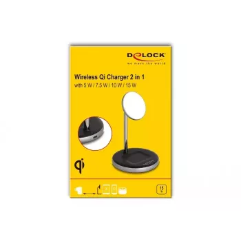 Ładowarka bezprzewodowa DeLOCK 66468 2 w 1 5 W 7,5 W 10 W 15 W