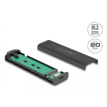 Obudowa SSD DeLOCK 42031 Czarny M.2 PCIe SATA 20 Gbit/s