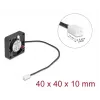 DELOCK wentylator obudowy komputerowej 4 cm (40 x 40 x 10 mm), łożysko kulkowe, 0,18 m³/h, 5 V DC, czarny