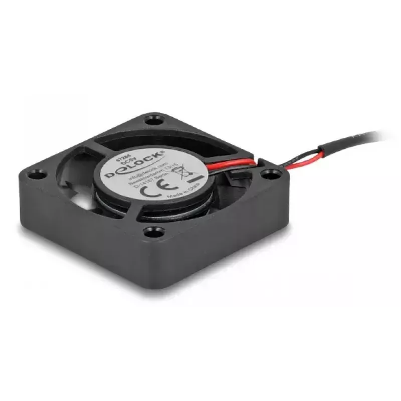 DELOCK wentylator obudowy komputerowej 4 cm (40 x 40 x 10 mm), łożysko kulkowe, 0,18 m³/h, 5 V DC, czarny