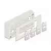 Akcesoria do paneli krosowych DELOCK 81333 — biały uchwyt z poliwęglanu, 152 × 50 × 82 mm
