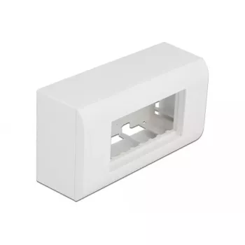 Akcesoria do paneli krosowych DELOCK 81333 — biały uchwyt z poliwęglanu, 152 × 50 × 82 mm
