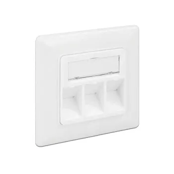 Gniazdo sieciowe RJ-45 DeLOCK 86194 srebrno-białe