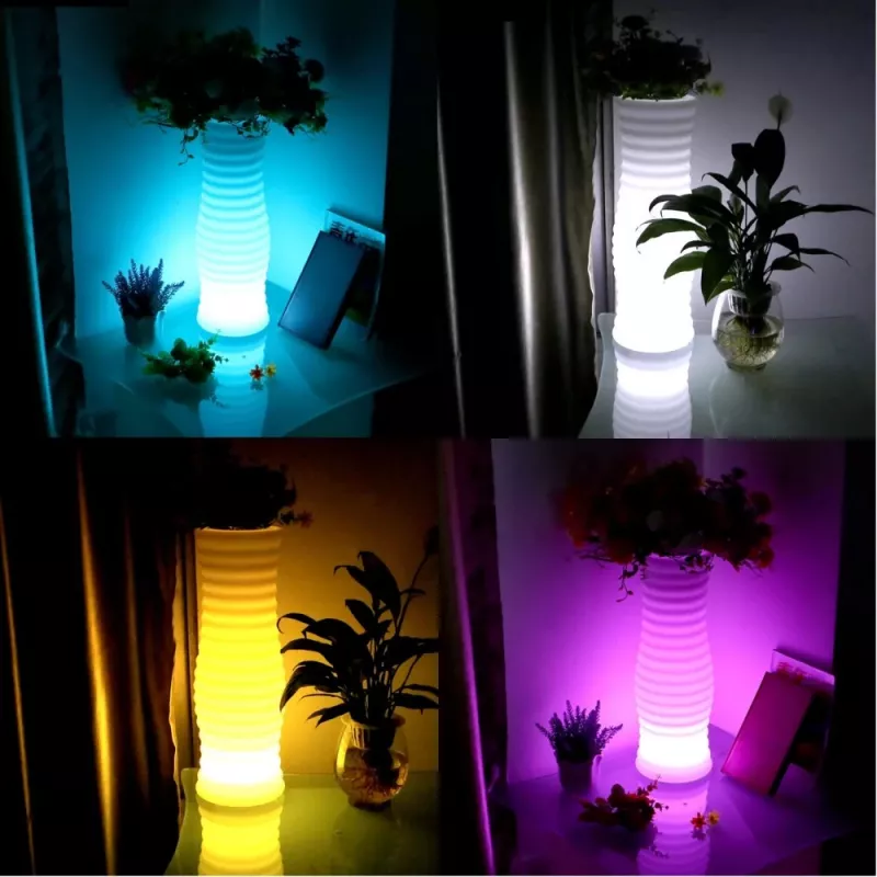 Techly I-LED flowerpot Biały Tworzywo sztuczne 1 szt.