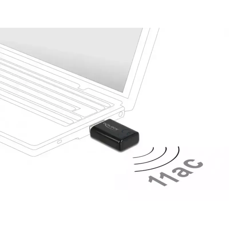 Karta sieciowa DeLOCK 12550 WLAN USB dwuzakresowa Wi-Fi 5