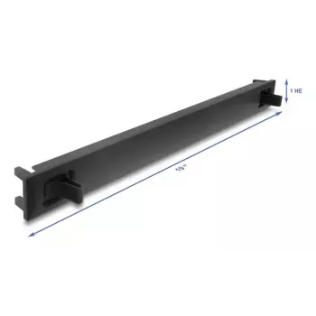 Zaślepka rackowa DELOCK 67208, tworzywo ABS, czarna, 1U