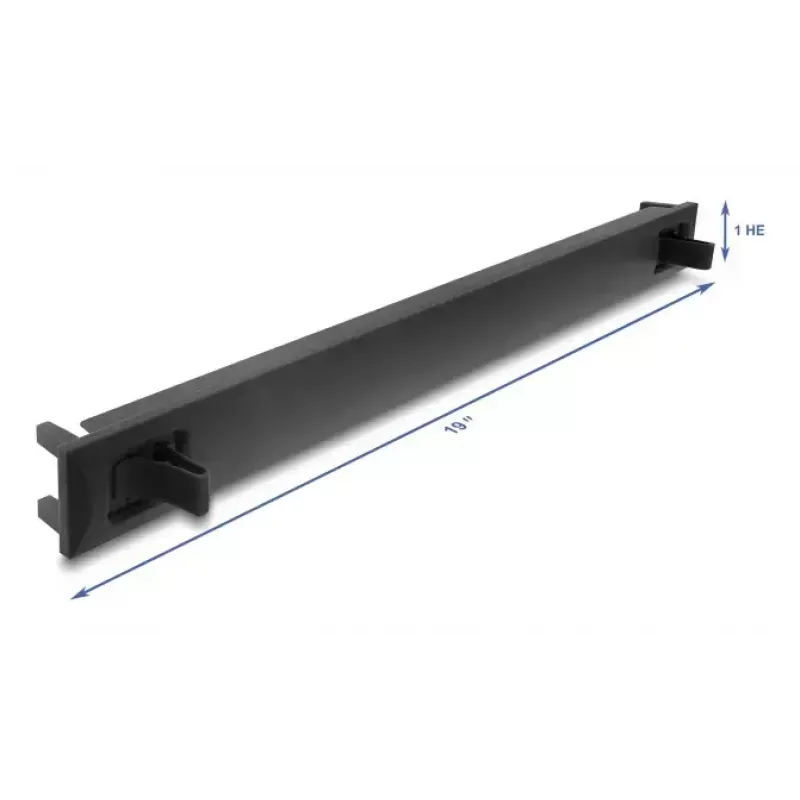 Zaślepka rackowa DELOCK 67208, tworzywo ABS, czarna, 1U