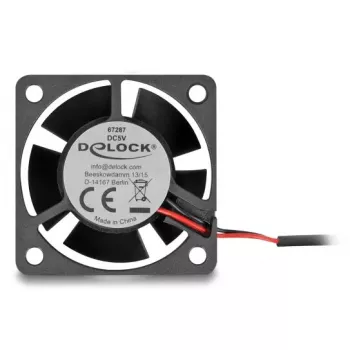 DELOCK 67287 wentylator osiowy 4 cm, 5 V DC, łożysko kulkowe, 0,19 m³/h, czarny