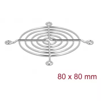 Kratka wentylatora DELOCK 67306 — metalowa 75,5 × 75,5 mm do wentylatorów komputerowych