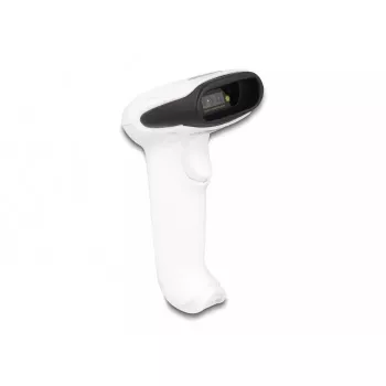 Ręczny skaner kodów kreskowych DeLOCK 90587 1D 2D bezprzewodowy Bluetooth USB biały
