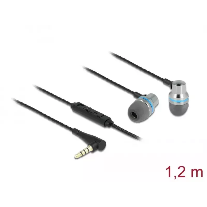 Zestaw słuchawkowy DeLOCK 27183 Słuchawki douszne Jack 3,5 mm Mikrofon Regulacja głośności