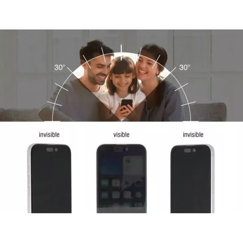 Szko hartowane z filtrem prywatności na ekran/plecki do Apple iPhone 16 — DELOCK 81281, odporne na uderzenia i zarysowania, czarne/przezroczyste, 1 szt.