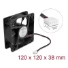 Wentylator DELOCK 67298 120 mm Czarny 12 cm Łożysko kulkowe 12 V DC 3,53 m³/h