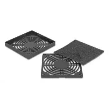 Osłona wentylatora DELOCK 67312, ABS czarny, 96,5×96,5 mm, rozstaw otworów montażowych 92,5×92,5 mm