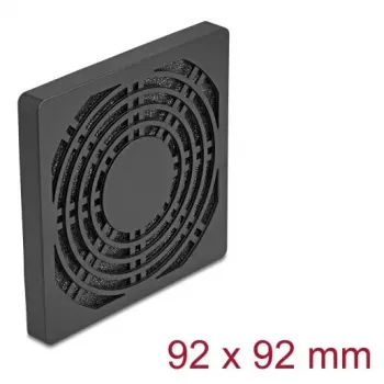 Osłona wentylatora DELOCK 67312, ABS czarny, 96,5×96,5 mm, rozstaw otworów montażowych 92,5×92,5 mm