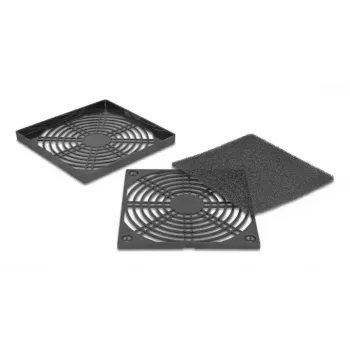 Kratka wentylatora DELOCK 67313, ABS czarna, 125×125 mm, rozstaw otworów montażowych 105×105 mm