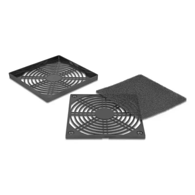 Kratka wentylatora DELOCK 67313, ABS czarna, 125×125 mm, rozstaw otworów montażowych 105×105 mm