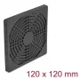 Kratka wentylatora DELOCK 67313, ABS czarna, 125×125 mm, rozstaw otworów montażowych 105×105 mm