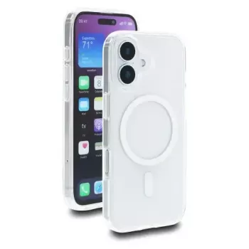 Obudowa ochronna dla iPhone 17 firmy DELOCK — Etui, kompatybilne z MagSafe, przezroczysta biel, pasuje do ekranu do 16 cm (6,3 cala)