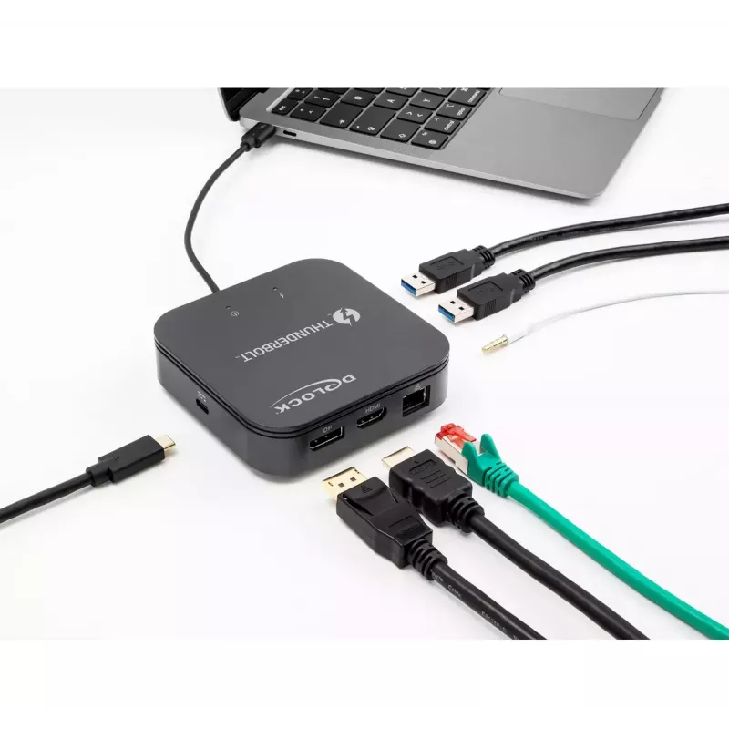 Stacja dokująca DeLOCK Thunderbolt 3 Mini 8K DisplayPort HDMI USB LAN Audio PD 3.0