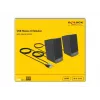 Głośniki stereo DELOCK 27001, 2.0, zasilane przez USB