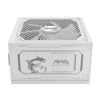Zasilacz MSI MAG A1000GL PCIE5 biały 1000 W ATX 24-pin, 80 PLUS Gold, wentylator 135 mm