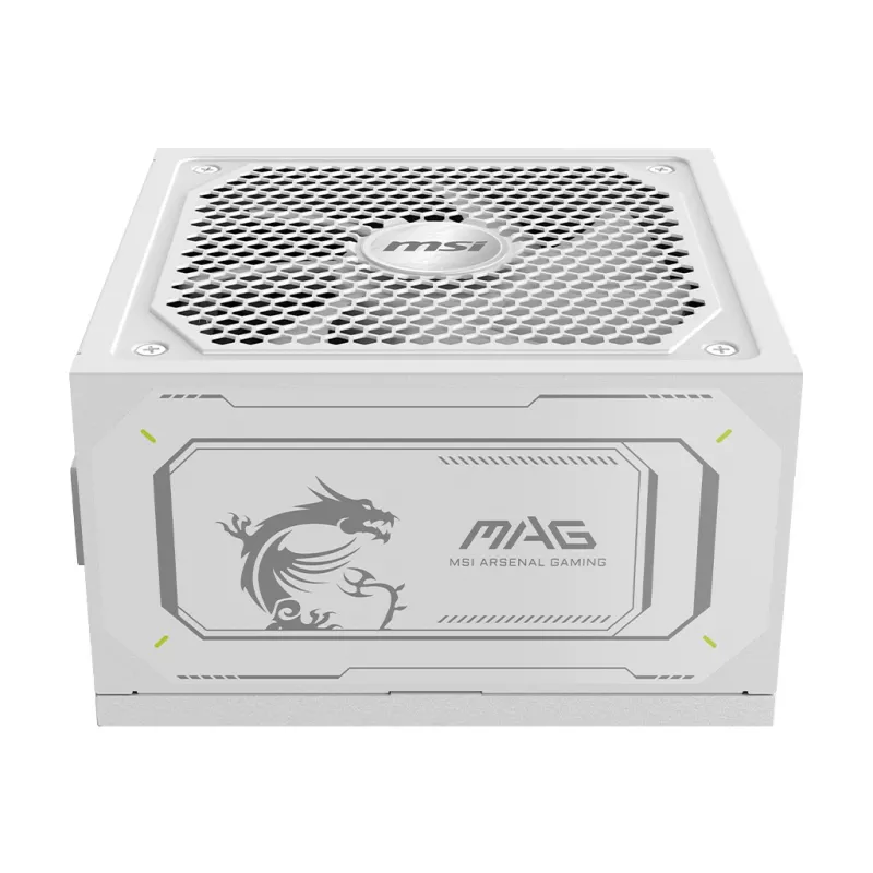 Zasilacz MSI MAG A1000GL PCIE5 biały 1000 W ATX 24-pin, 80 PLUS Gold, wentylator 135 mm