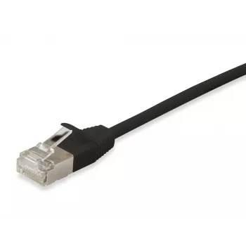 Equip Cat.6A F/FTP cienki Patch kabel 0.15m Czarny 10000 Mbit/s