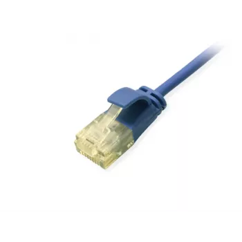 Equip Cat.6A U/UTP cienki Patch kabel 1m Niebieski 10000 Mbit/s