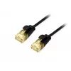 Equip Cat.6A U/UTP cienki Patch kabel, 5,0m, Czarny