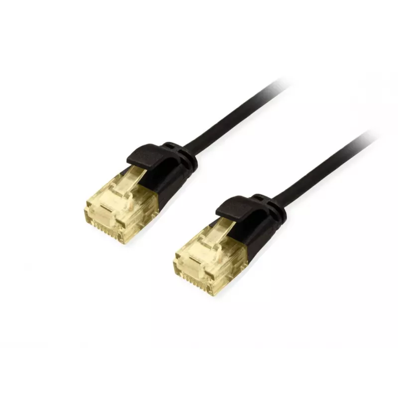 Equip Cat.6A U/UTP cienki Patch kabel, 5,0m, Czarny