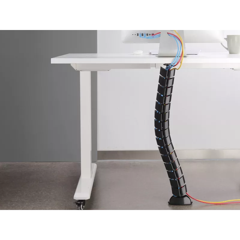 Osłona na kable Equip Dwukanałowy organizer kabli Czarny