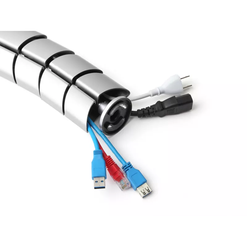 Osłona na kable Equip Dwukanałowy system zarządzania kablami Srebrna