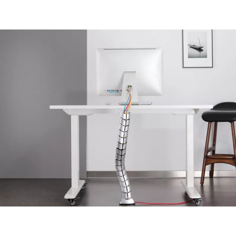 Osłona na kable Equip Dwukanałowy system zarządzania kablami Srebrna