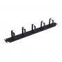 Panel do zarządzania kablami Equip 19 cali 1U z 5 metalowymi uchwytami, czarny