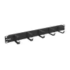 Panel do zarządzania kablami Equip 19 cali 1U z 5 metalowymi uchwytami, czarny