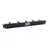 Panel do zarządzania kablami Equip 19 cali 1U z 5 metalowymi uchwytami, czarny