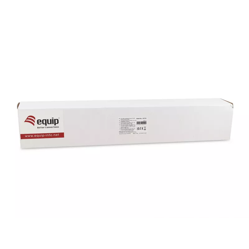 Panel do zarządzania kablami Equip 19 cali 1U z 5 metalowymi uchwytami, czarny