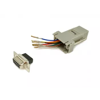 Adapter Equip DB9 na RJ45 żeński szeregowy szary 72x33x16mm